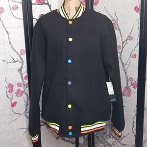Nwt Black letterman Varsity Jacket